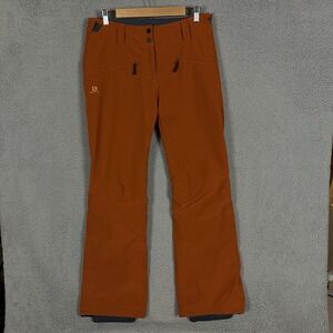 Salomon Edge Pant Womens Medium Umber Insulated Wind & Water Proof Snowboard Ski
